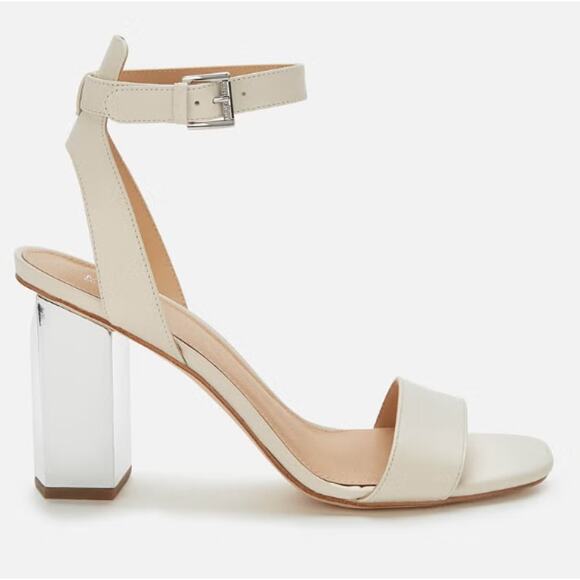 Michael Kors Petra KLeather Ankle-Strap Dress Sandals Light Cream Women's 9.5M - Picture 1 of 9